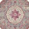 Homeroots 8 ft. Round Gray & Pink Medallion Area Rug 385525 - alternate 5